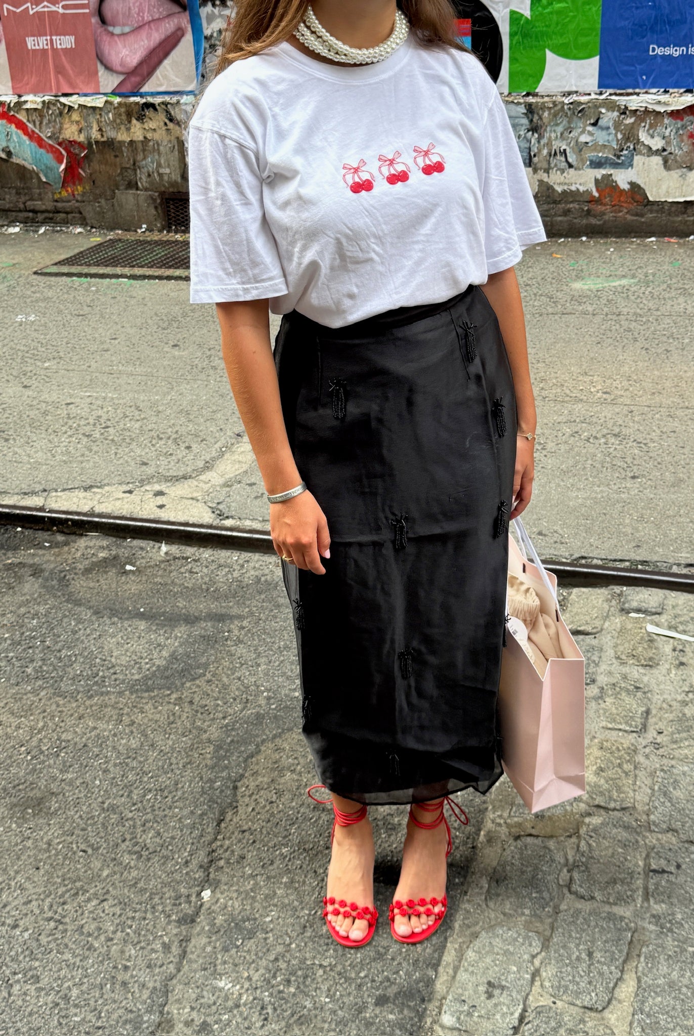 'puff' Cherry Graphic Top - Jupe NYC