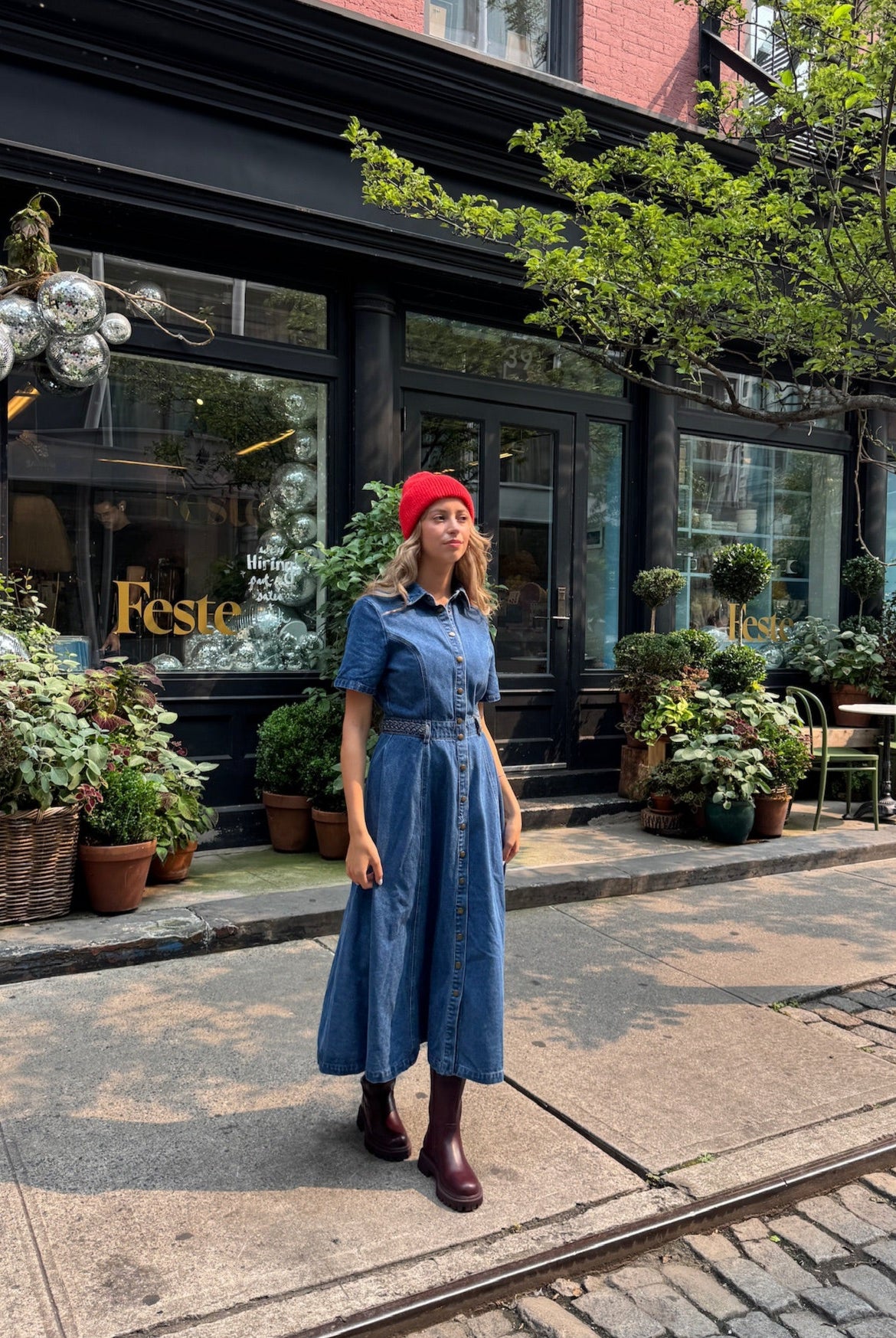 Arlo Denim Dress - Jupe NYC