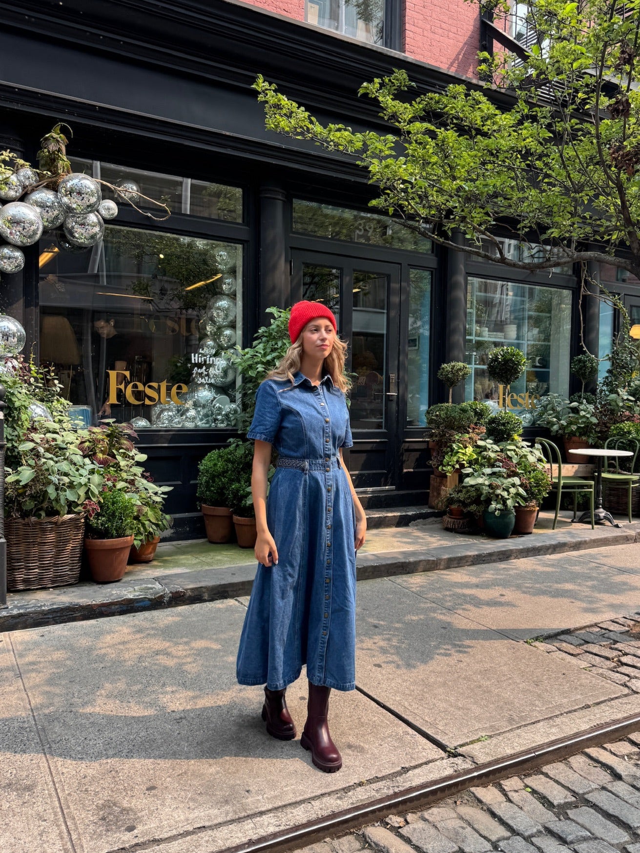 Arlo Denim Dress - Jupe NYC