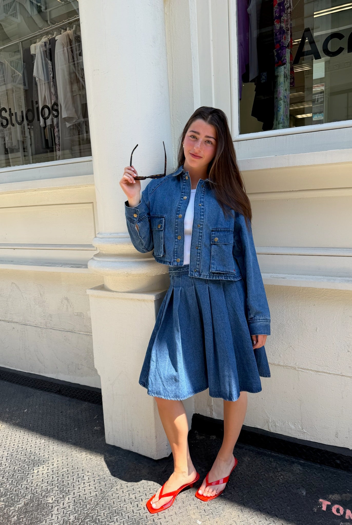 Crosby Denim Skirt - Jupe NYC
