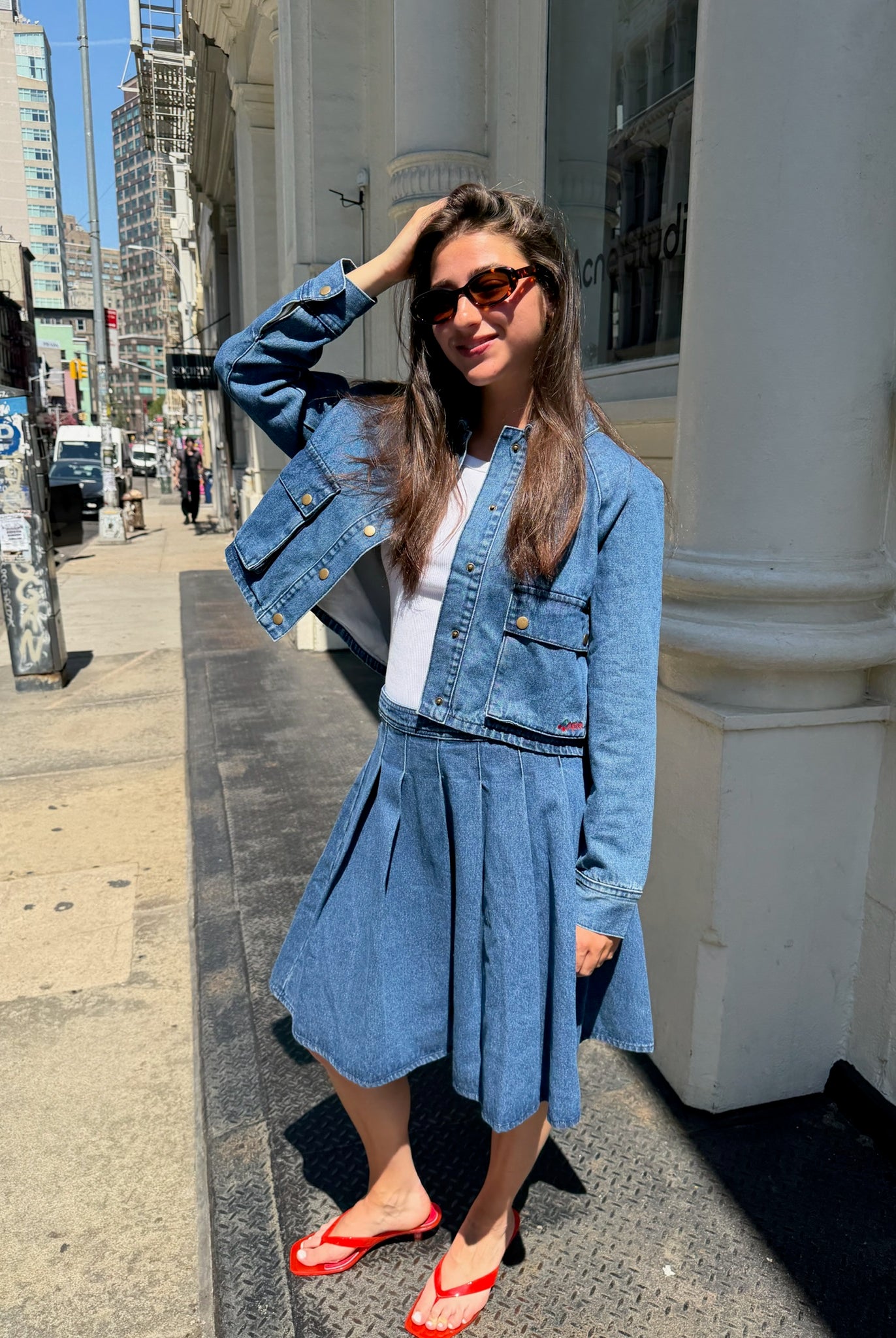 Crosby Denim Skirt - Jupe NYC