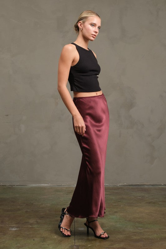 Sloane Satin Slip Skirt - Jupe NYC