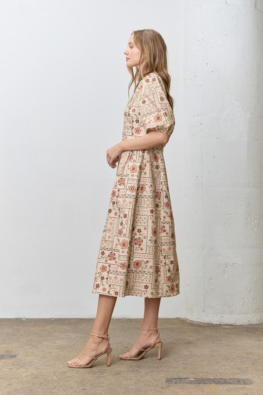 Meadow Bloom Midi Dress - Jupe NYC
