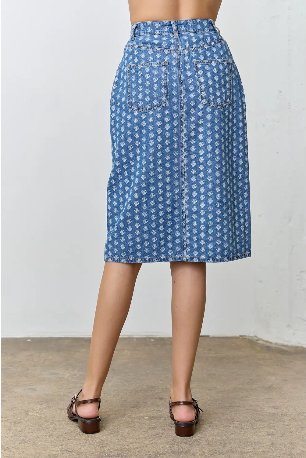 Daisy Wash Denim Skirt - Jupe NYC