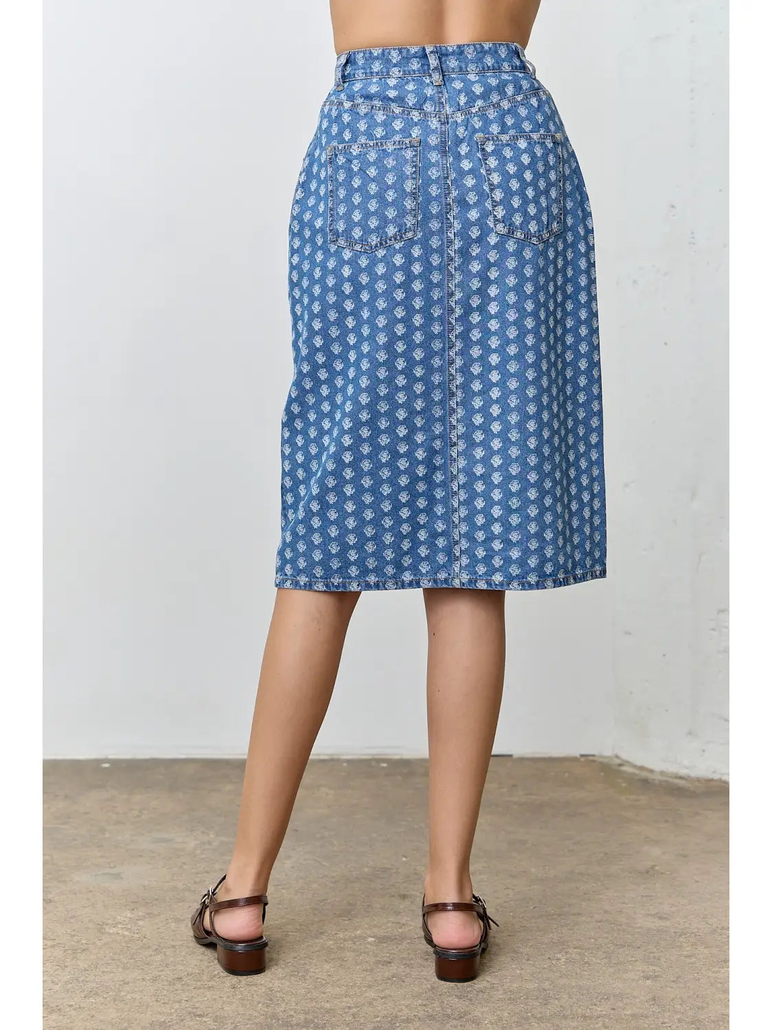 Daisy Wash Denim Skirt - Jupe NYC