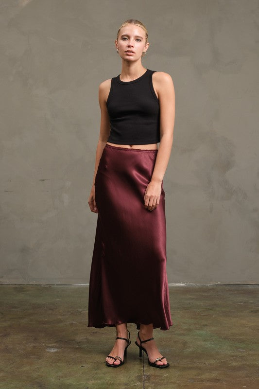 Sloane Satin Slip Skirt - Jupe NYC