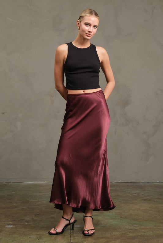 Sloane Satin Slip Skirt - Jupe NYC
