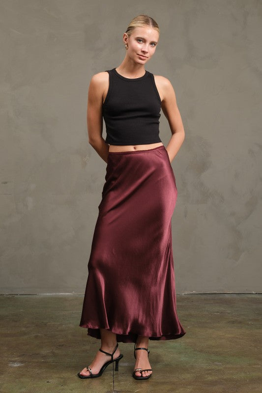 Sloane Satin Slip Skirt - Jupe NYC