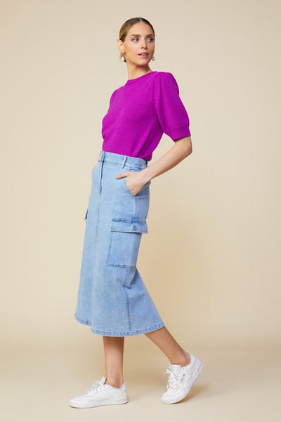 Wren Denim Cargo Skirt