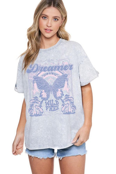 Butterfly Wild and Free Graphic Top
