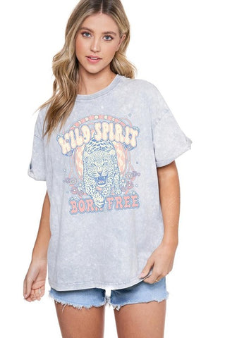Wild Spirit Born Free Graphic Tshirt