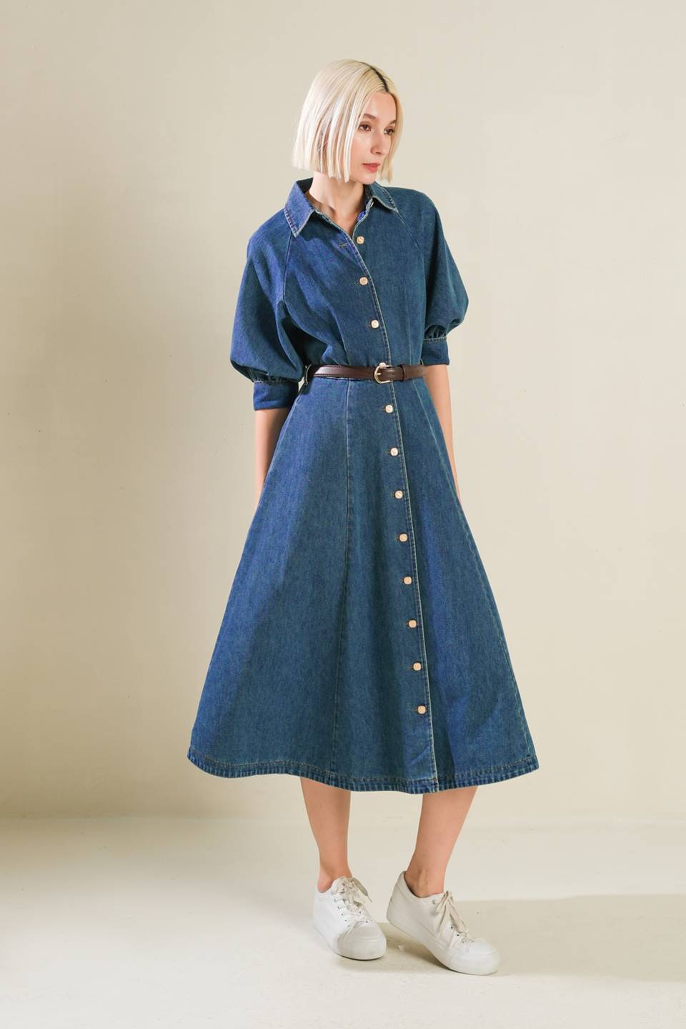 ワンピース riu Tulle docking denim dress 2025-04-11103632.jpg?v=1747370194