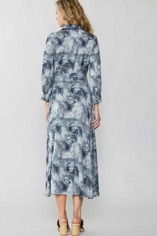 Marble Print Dress | Jupe NYC