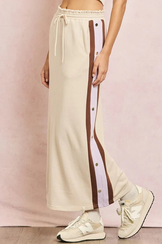 Track Stripe Maxi Skirt - Jupe NYC