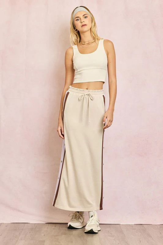 Track Stripe Maxi Skirt - Jupe NYC