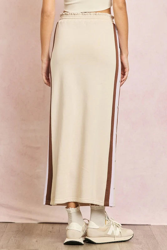 Track Stripe Maxi Skirt - Jupe NYC