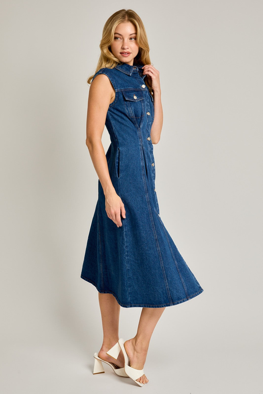 Jenny Denim Dress - Jupe NYC