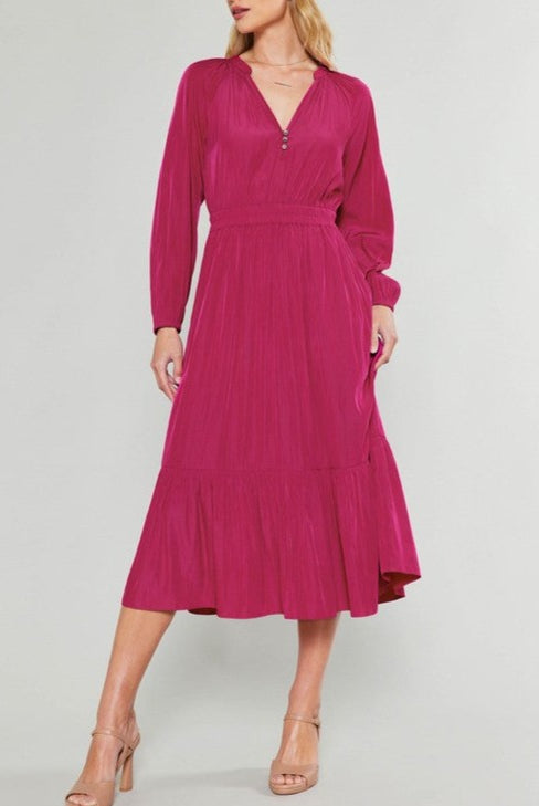 current air pink dress Current Air | A soft silhouette in a shade that stands out.