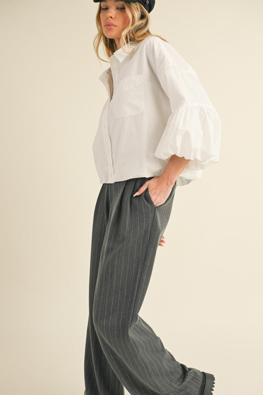 Crosby Bubble Sleeve Top - Jupe NYC