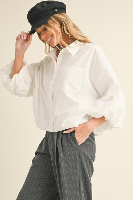 Crosby Bubble Sleeve Top - Jupe NYC