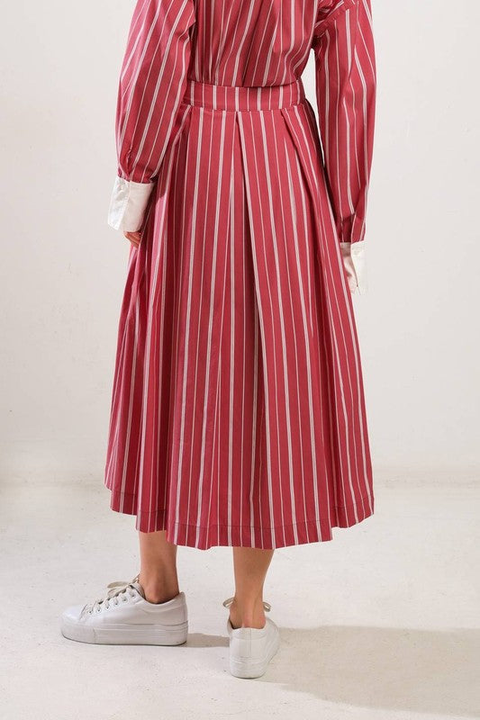 Malia Pinstripe Skirt - Jupe NYC