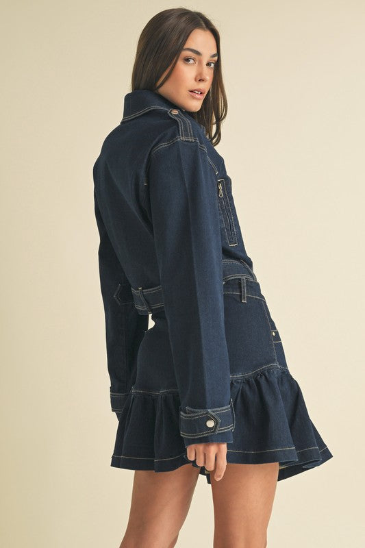 Dark Denim Moto Jacket - Jupe NYC