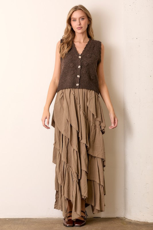 Floral Knit Vest - Jupe NYC