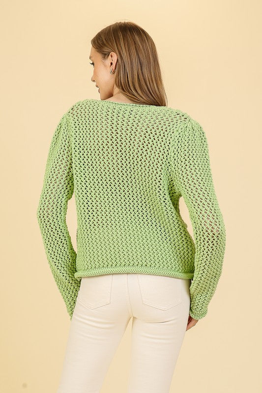 Moss Crochet Cardigan