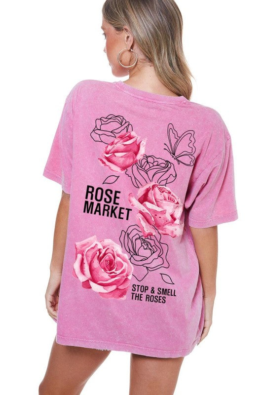 Rose Market Graphic Top - Jupe NYC