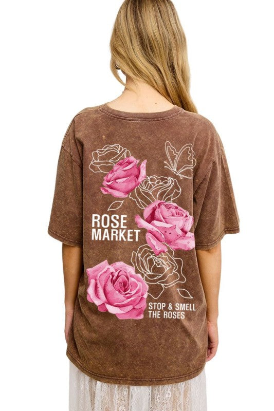 Rose Market Graphic Top - Jupe NYC