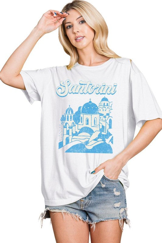 Santorini Graphic Tshirt - Jupe NYC