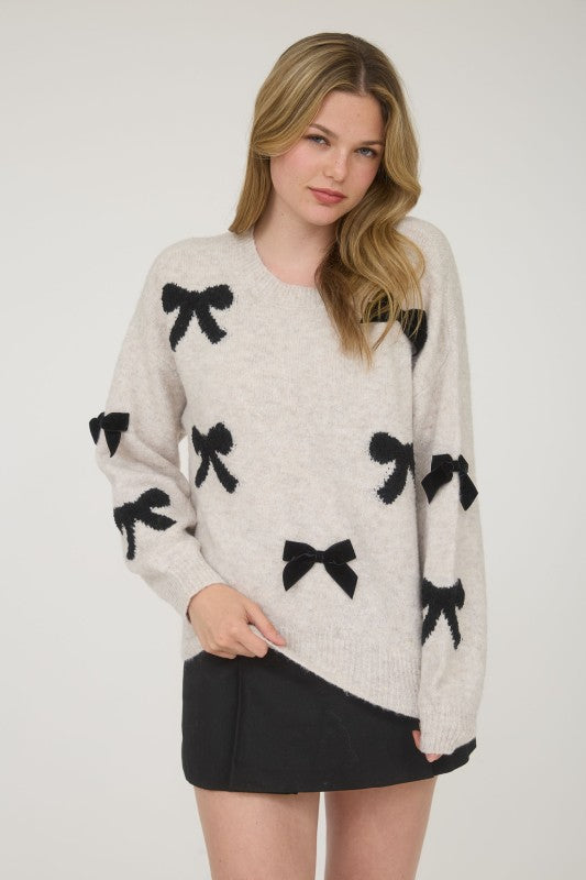 Signature Bow Sweater - Jupe NYC