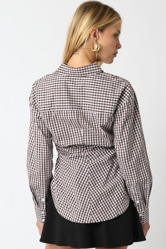 Sarena Gingham Top - Jupe NYC