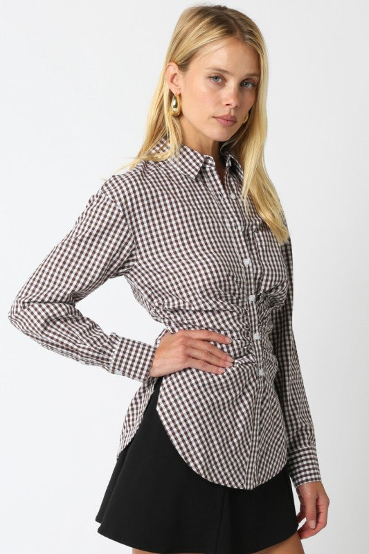 Sarena Gingham Top - Jupe NYC