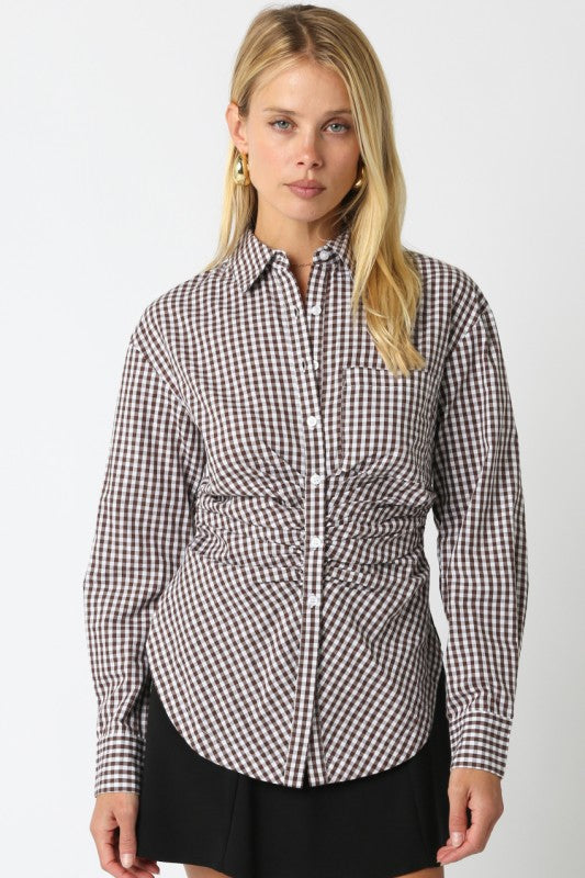 Sarena Gingham Top - Jupe NYC