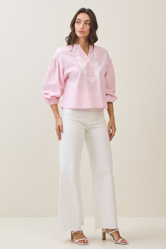 Maya Embroidered Top - Jupe NYC