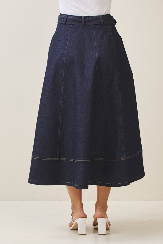 Marina Asymmetrical Midi - Jupe NYC