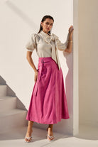 Flamingo Midi Skirt - Jupe NYC
