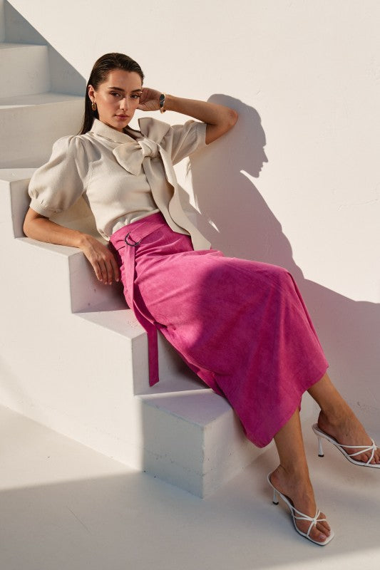 Flamingo Midi Skirt - Jupe NYC