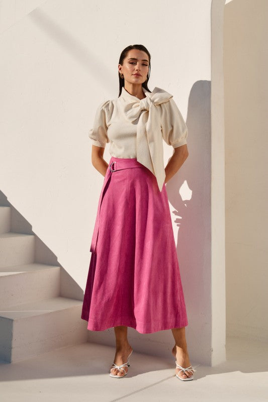 Flamingo Midi Skirt - Jupe NYC