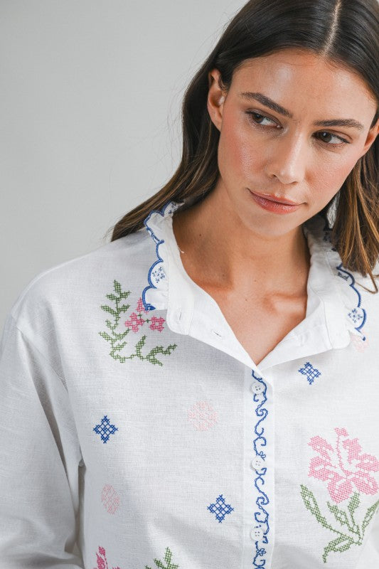 Florentine Floral Top - Jupe NYC