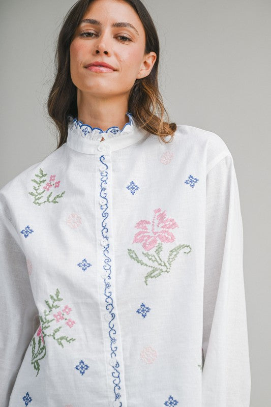 Florentine Floral Top - Jupe NYC
