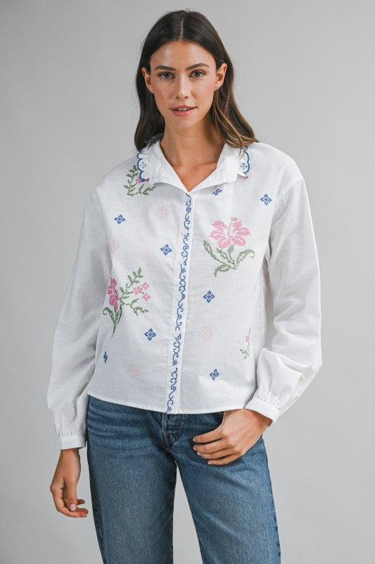 Florentine Floral Top - Jupe NYC