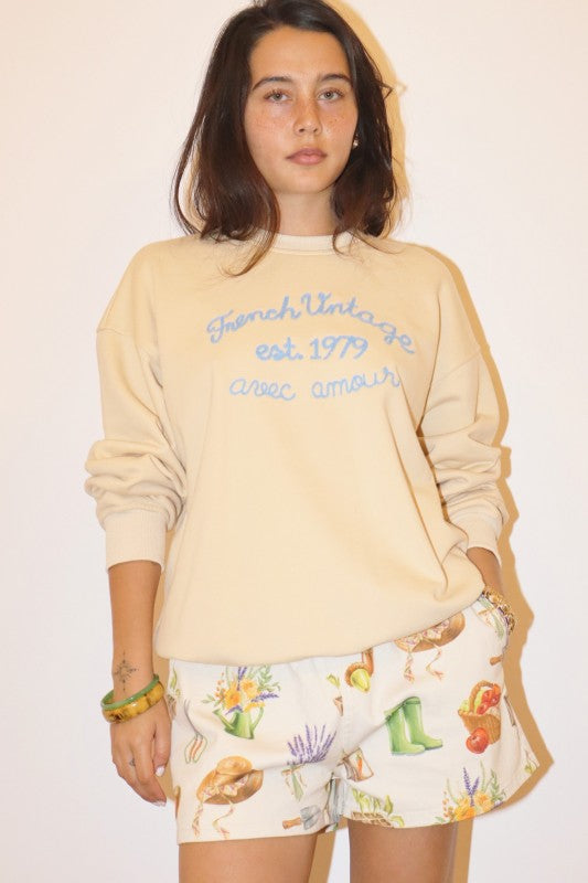 French Vintage Graphic Sweatshirt - Jupe NYC