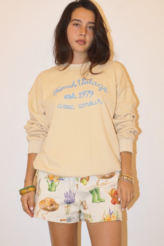 French Vintage Graphic Sweatshirt - Jupe NYC