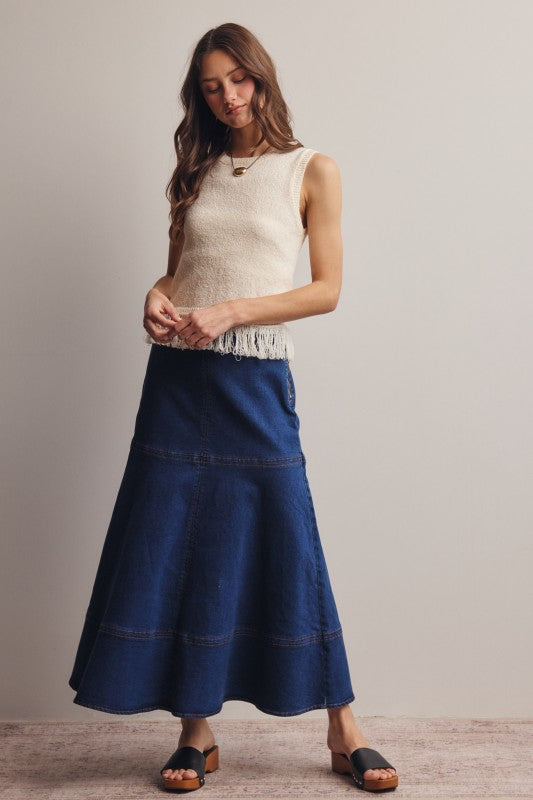 Nashville Denim Skirt - Jupe NYC
