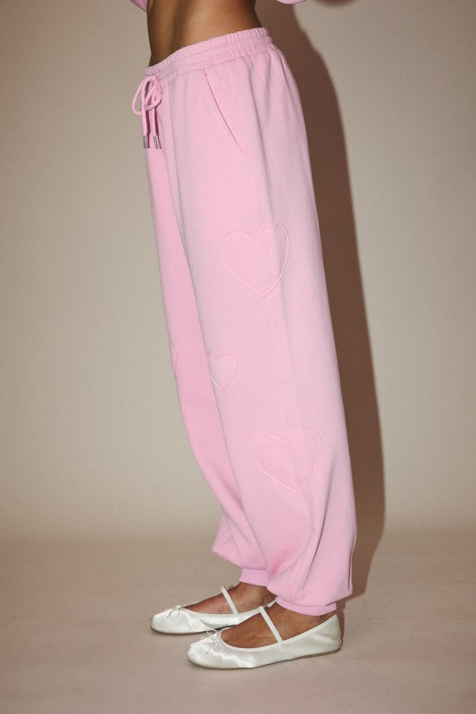 Heart Patch Sweatpants - Jupe NYC