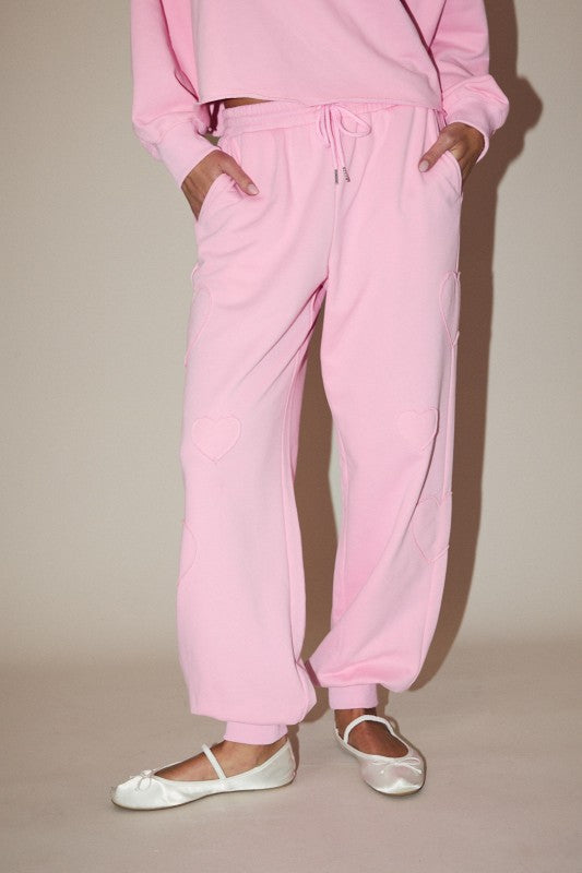 Heart Patch Sweatpants - Jupe NYC