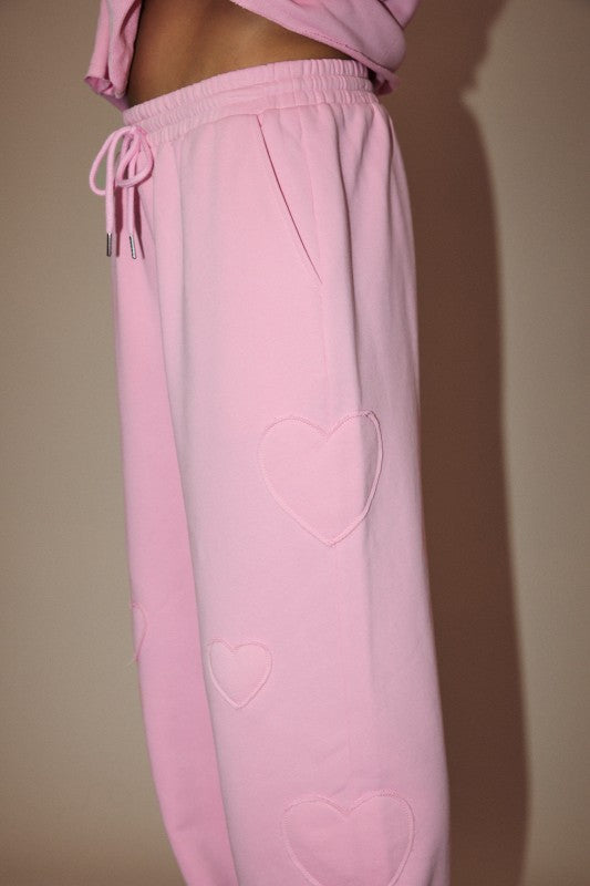 Heart Patch Sweatpants - Jupe NYC
