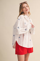 Nautical Button Down Shirt - Jupe NYC